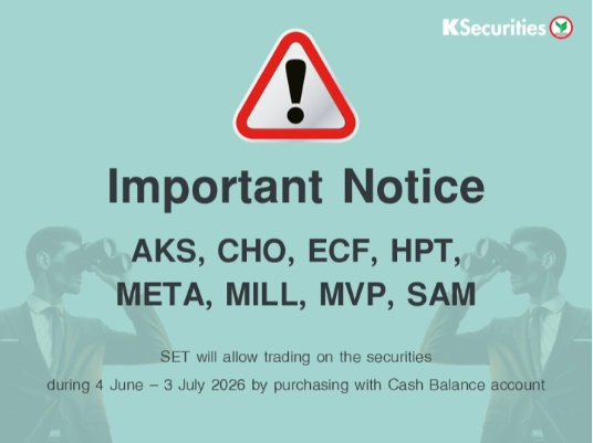SET will allow trading on the securities AKS, CHO, ECF, HPT, META, MILL, MVP, SAM