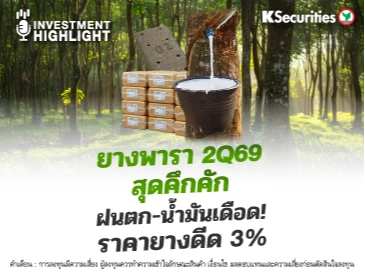 ยางพารา 2Q69 สุดคึกคัก ฝนตก-น้ำมันเดือด! ราคายางดีด 3%🌴