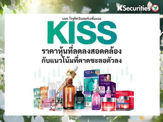 KISS : ราคาหุ้นที่ลดลงสอดคล้องกับแนวโน้มที่คาดชะลอตัวลง