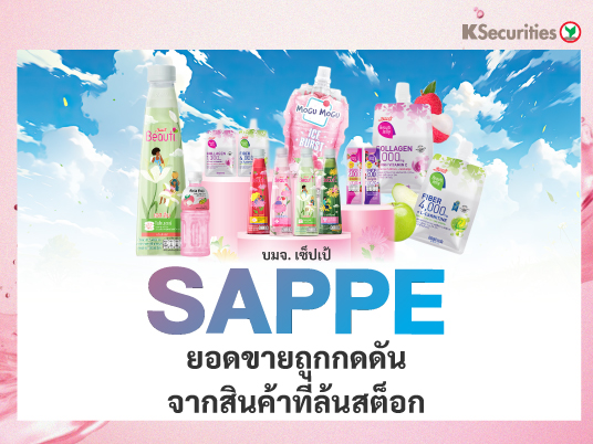 SAPPE ยอดขายถูกกดดันจากสินค้าที่ล้นสต็อก