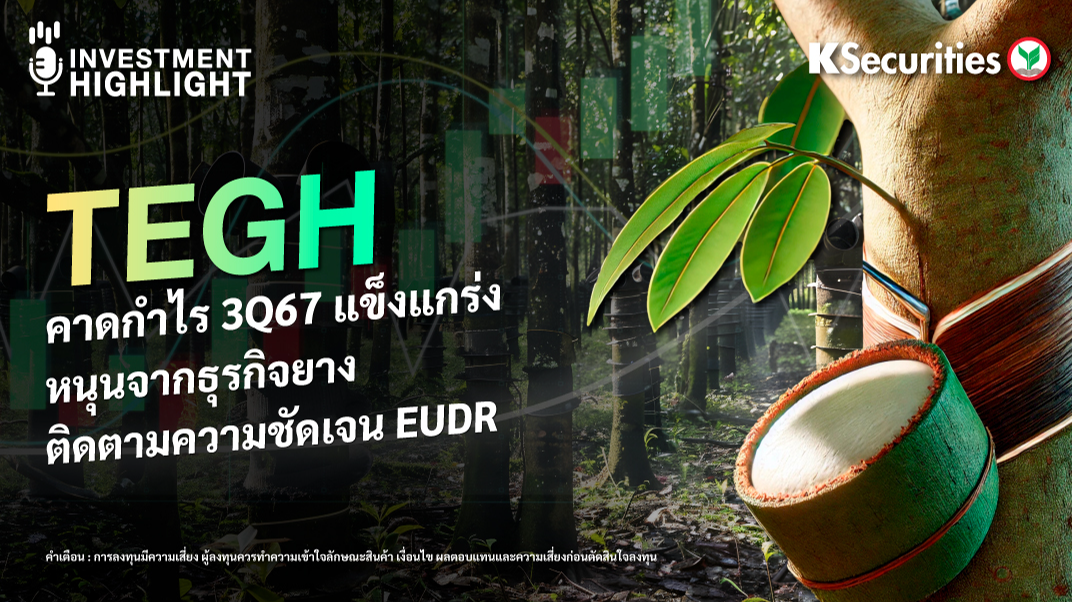 TEGH คาดกำไร 3Q67 แข็งแกร่ง หนุนจากธุรกิจยาง ติดตามความชัดเจน EUDR