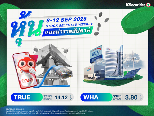 หุ้นแนะนำประจำสัปดาห์ 8-12 ก.ย. 2568