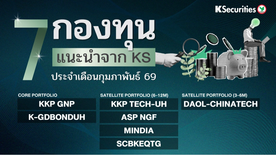 KS: 7 กองทุนแนะนำจาก KS ประจำเดือนกุมภาพันธ์