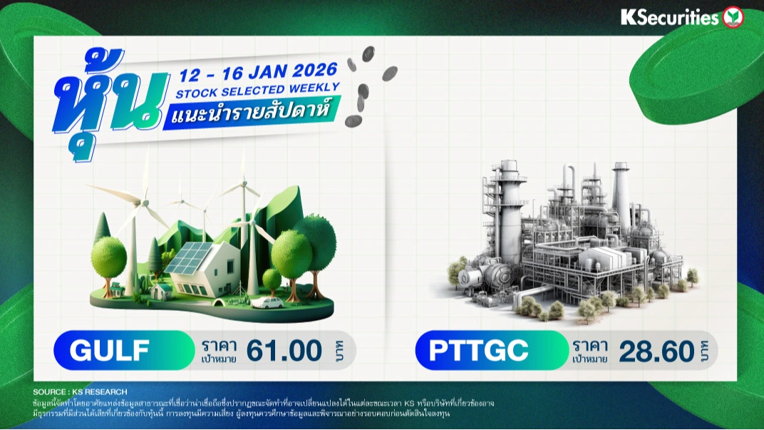 หุ้นแนะนำประจำสัปดาห์ 12 - 16 ม.ค. 2569