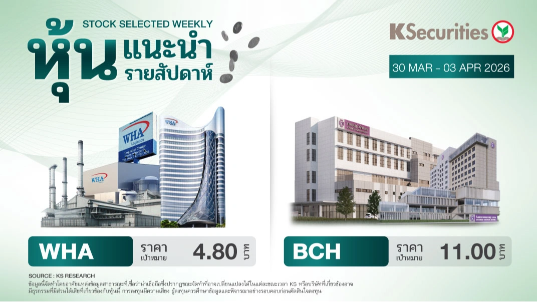 หุ้นแนะนำประจำสัปดาห์ 30 มีนาคม – 3 เมษายน 2569