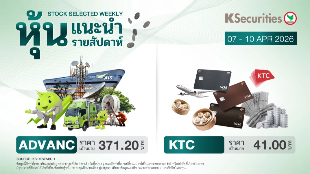 หุ้นแนะนำประจำสัปดาห์ 7 - 10 เมษายน 2569