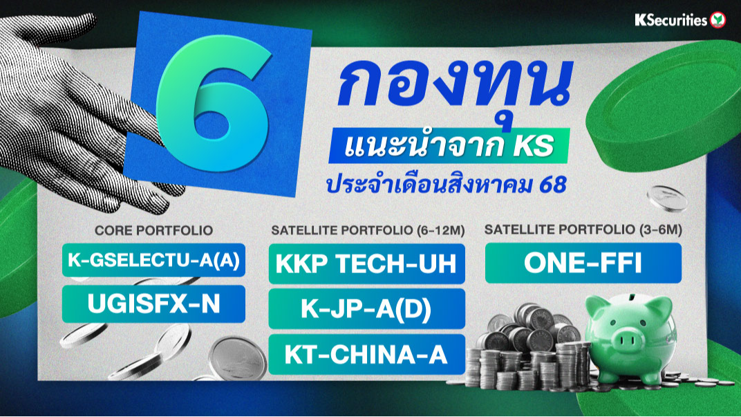 6 กองทุนแนะนำจาก KS ประจำเดือนสิงหาคม 2568
