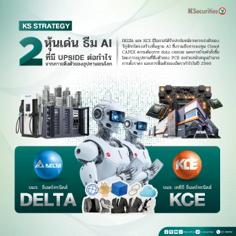 ✅ KS: 2 หุ้นเด่น ธีม AI ที่มี Upside ต่อกำไรจากภาวะตึงตัวของอุปทานเชนโลก