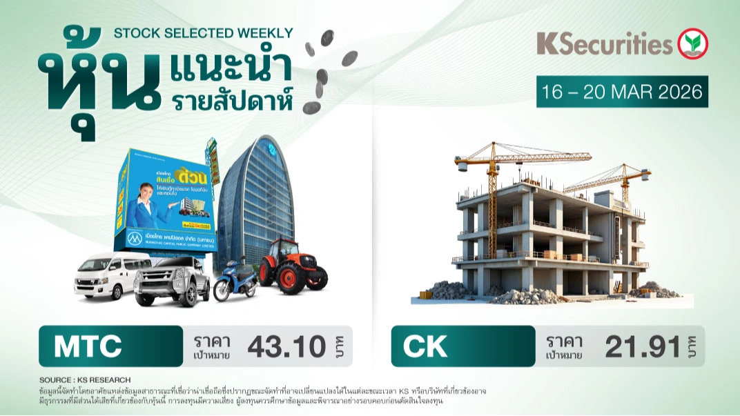 หุ้นแนะนำประจำสัปดาห์ 16 – 20 มีนาคม 2569