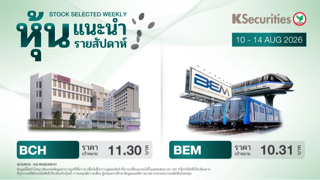 หุ้นแนะนำประจำสัปดาห์ 10 – 14 ส.ค. 2569
