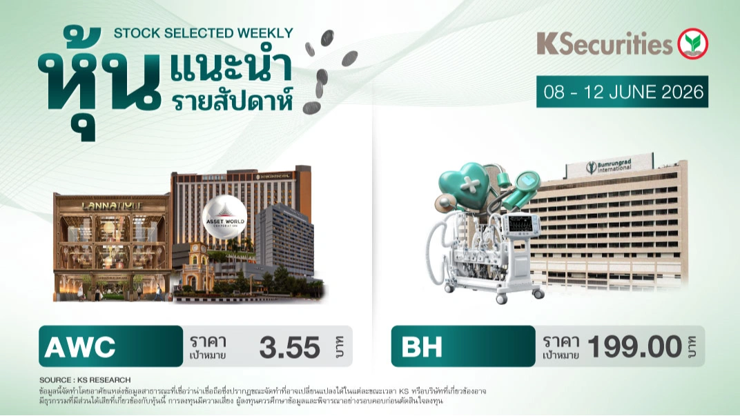หุ้นแนะนำประจำสัปดาห์ 8 - 12 มิถุนายน 2569