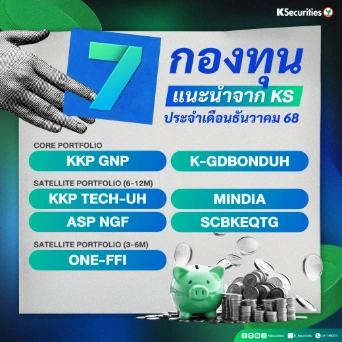 KS: 7 กองทุนแนะนำจาก KS ประจำเดือนธันวาคม