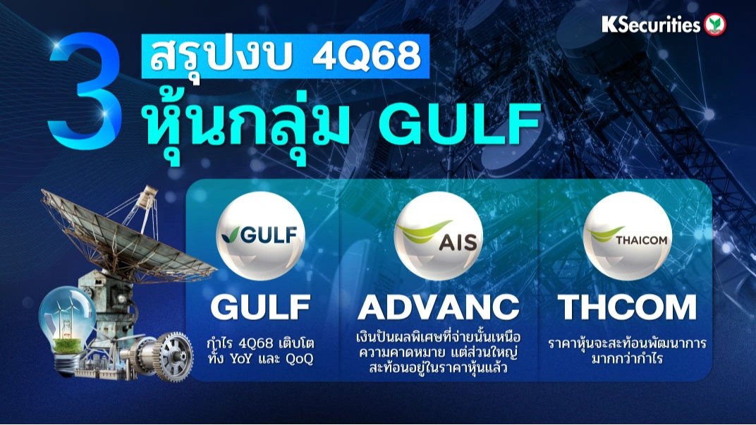 KS: สรุปงบ 4Q68 3 หุ้นกลุ่ม GULF