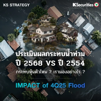 KS Strategy : 💦 อัพเดทสถานการณ์น้ำท่วมล่าสุด เป็นลบต่อกลุ่มการเงินและค้าปลีก 