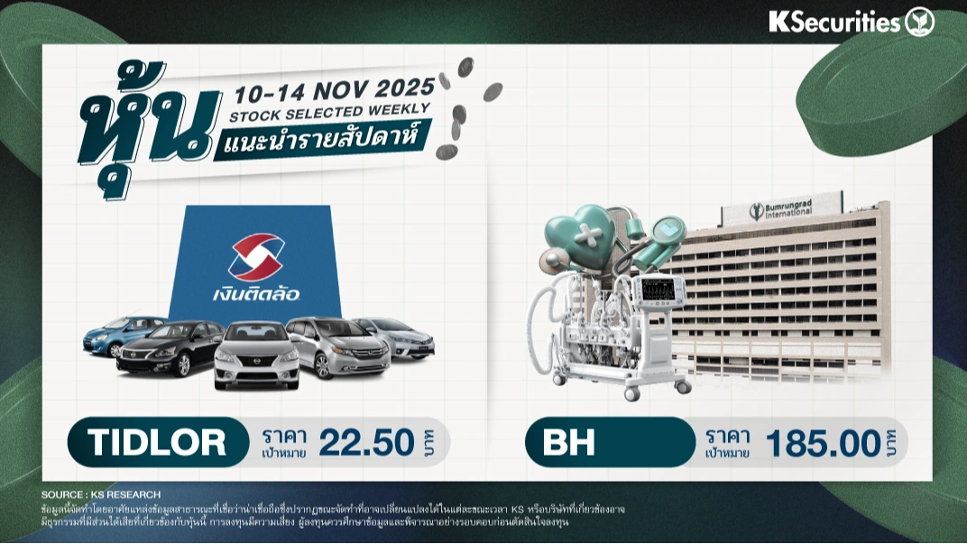 หุ้นแนะนำประจำสัปดาห์ 10 พ.ย. - 14 พ.ย. 2568